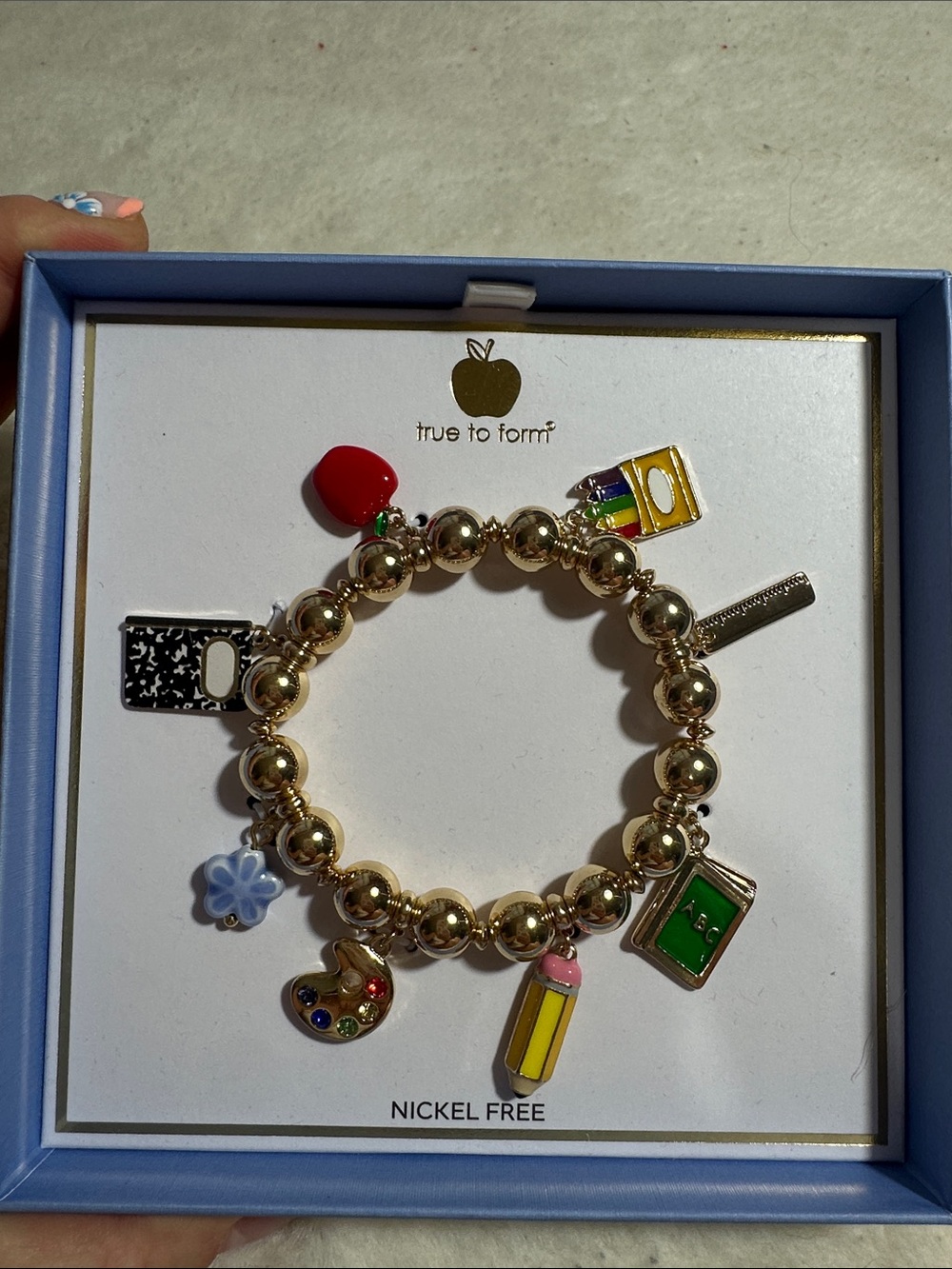 True to form teacher charm bracelet